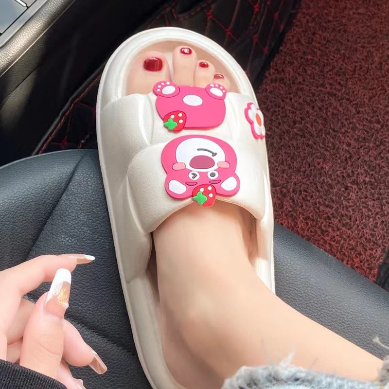 Dép Đi Trong Nhà Đế Dày Chống Trượt Họa Tiết Hoạt Hình Dễ Thương Thời Trang Mùa Hè Cho Nữ