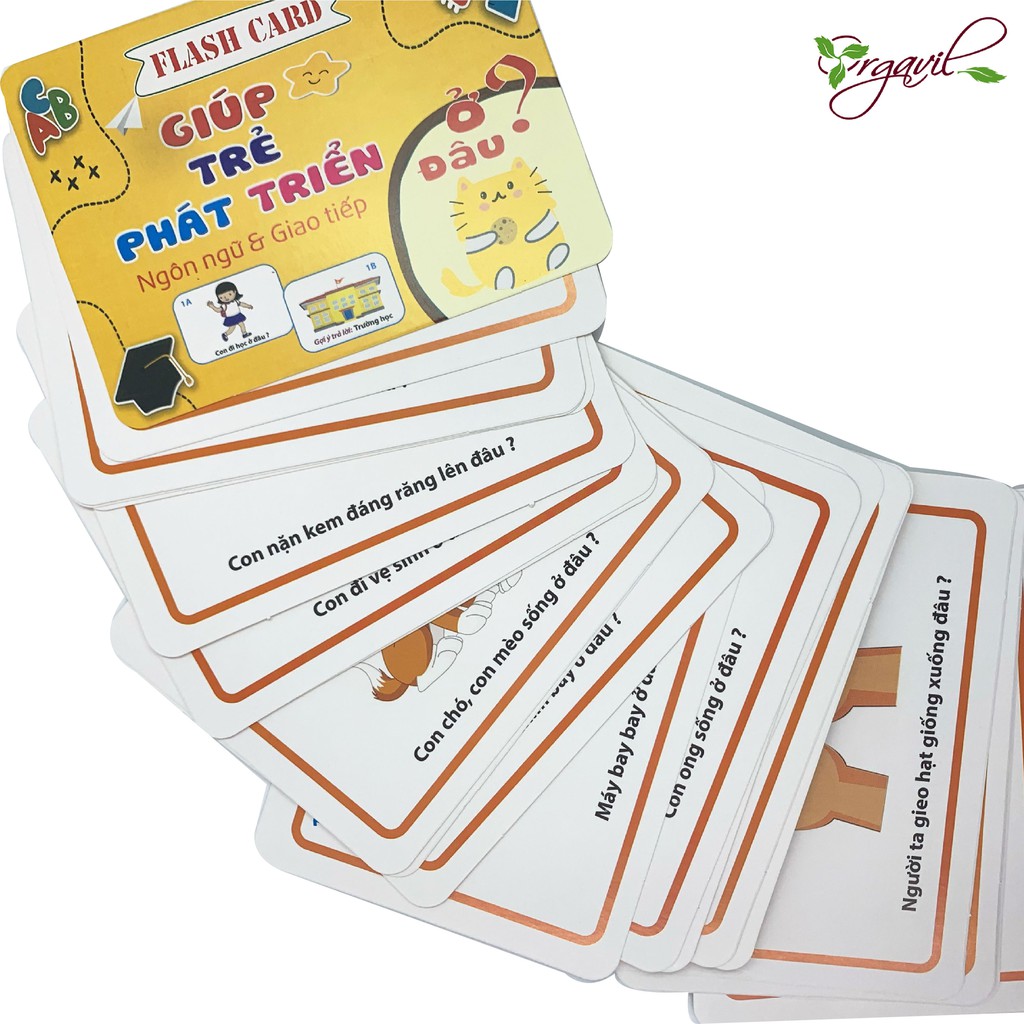 Bộ Thẻ Học Thông Minh Glenn Doman, Flashcard Giúp Trẻ Phát Triển Ngôn Ngữ Và Giao Tiếp - Orgavil