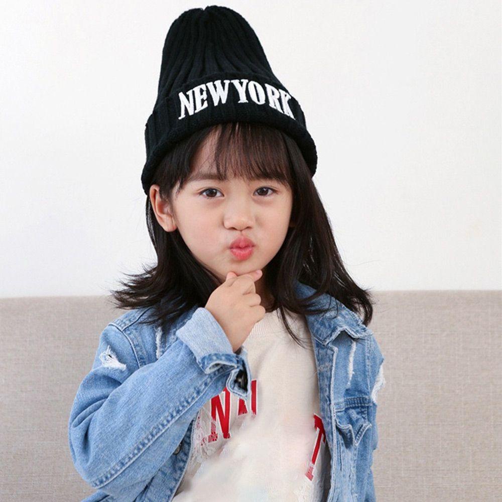 Mũ Beanie Dệt Kim Cao Cấp Màu Trơn Dễ Thương Cho Bé