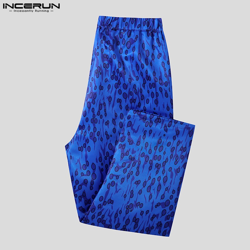 Set áo ghi lê + quần dài INCERUN họa tiết hoa thời trang hè cho nam