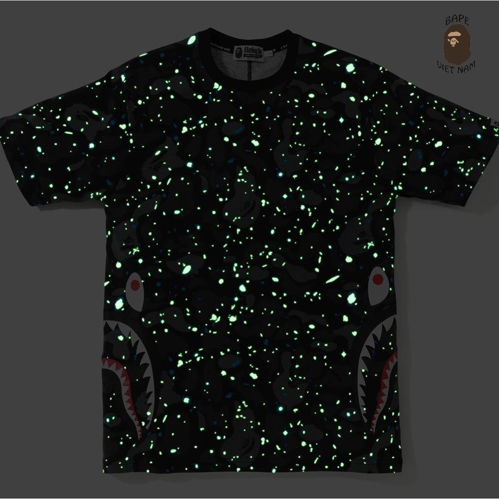 [Ảnh thật + FREESHIP] Tee Bape Galaxy Doublue Shark , Áo thun Bape Cá mập Áo phông Bape Cá Ngáo | BigBuy360 - bigbuy360.vn