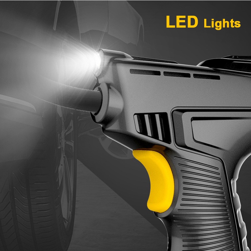 Bơm Lốp Ô Tô Cầm Tay Sạc Pin, Tẩu 12V Nhỏ Gọn Tiện Lợi
