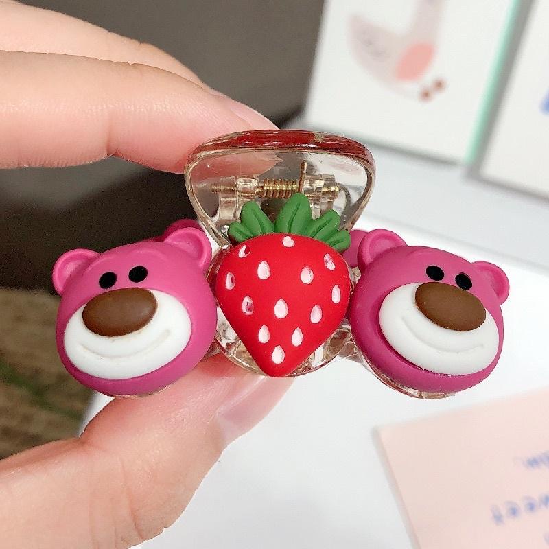 PVN50819 Kẹp tóc càng cua trong suốt đính gấu, hoạt hình nhiều mẫu đáng yêu Giá Rẻ