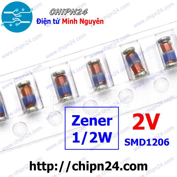 [10 CON] Diode Zener Dán 1/2W 2V LL34 SMD1206 ZMM2V (2V 0.5W)