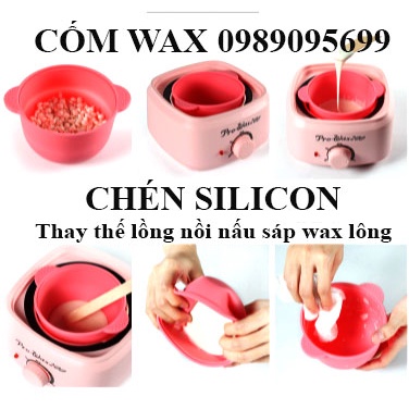 BÁT NẤU SÁP WAX TẨY LÔNG CHỐNG DÍNH SILICON NHIỀU MÀU