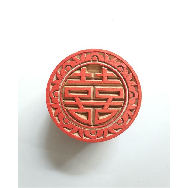 1 Mộc bánh pía chữ hỷ ⚡ CAO CẤP ⚡ mộc bánh pía kích thước 3,5cm x cao 5cm