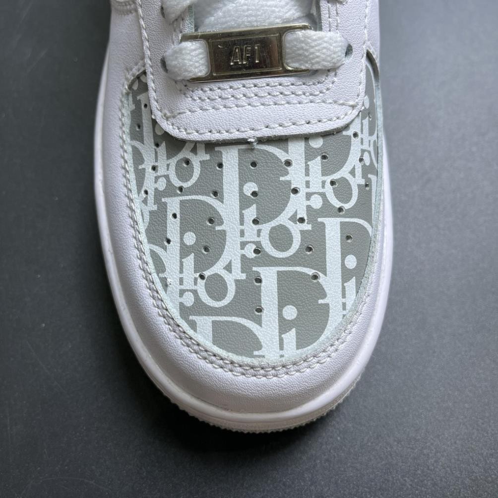 Giày Sneaker AF1 Dio Trắng Đế Xám Full Box Bill