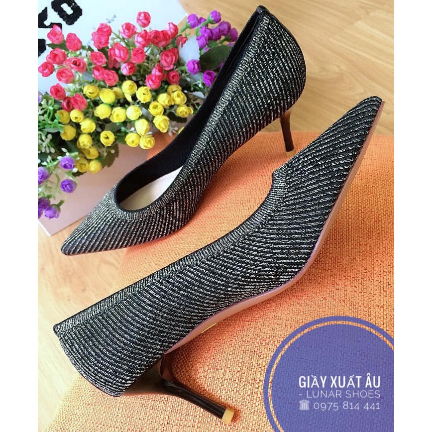 THANH LÝ G177 Giầy cao gót chất len sợi tăm cao cấp