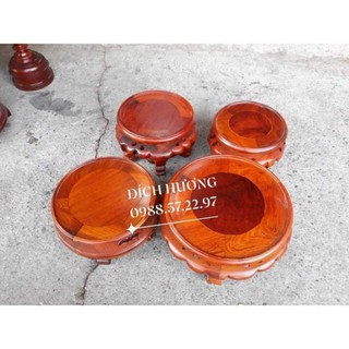 Đôn gỗ tròn. đế để đỉnh. đế kê tượng gỗ hương loại đẹp