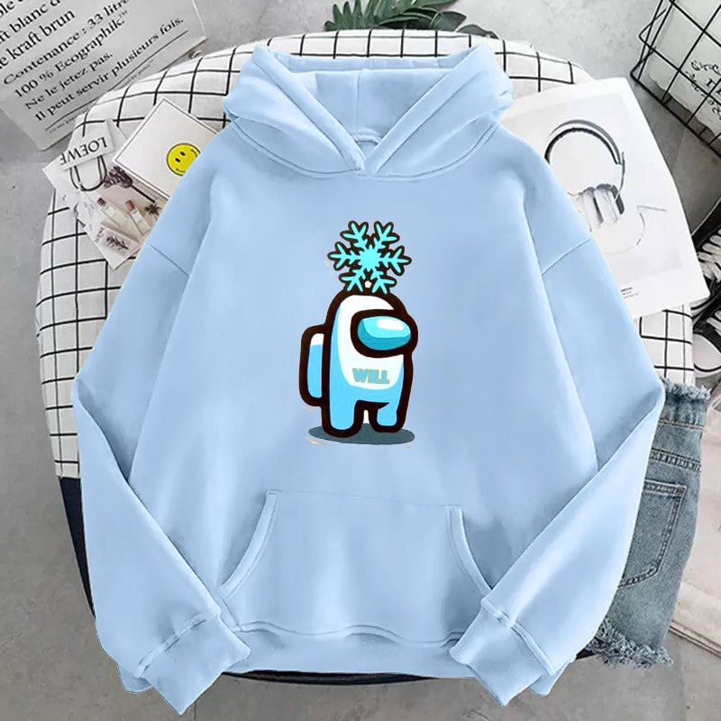 ÁO HOODIE Will Among U.s Imposter Tuyết xanh ẢNH THẬT