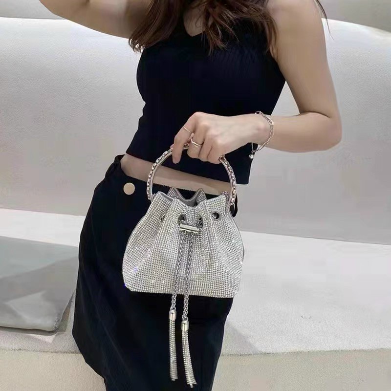 Túi xách tay + đeo chéo nữ wang đính đá 16*14*11 cm hàng auth tuồn full box đủ màu