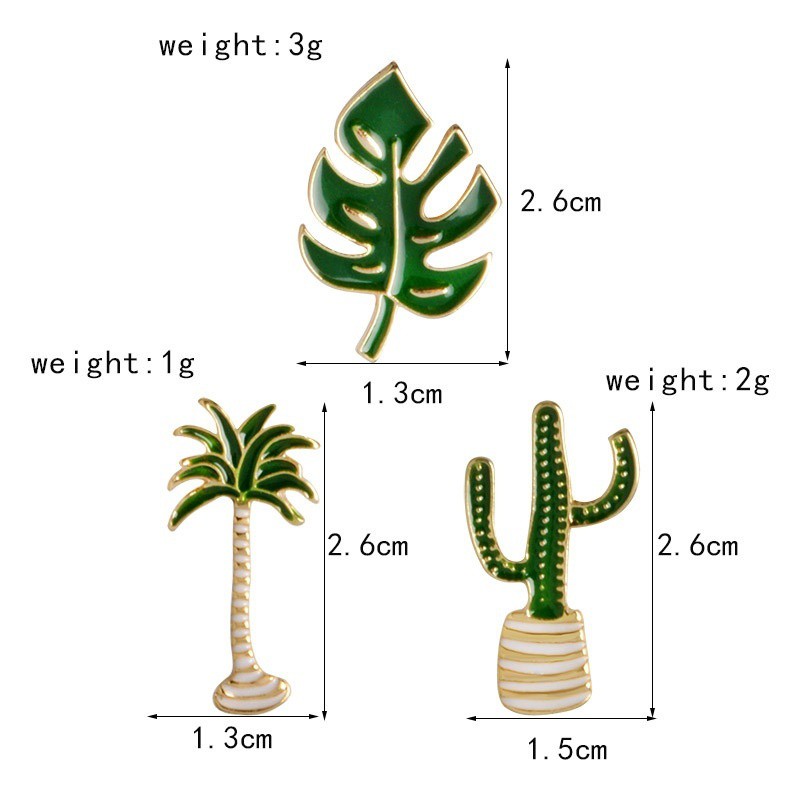 Trâm cài áo hình cây xương rồng phong cách thời trang