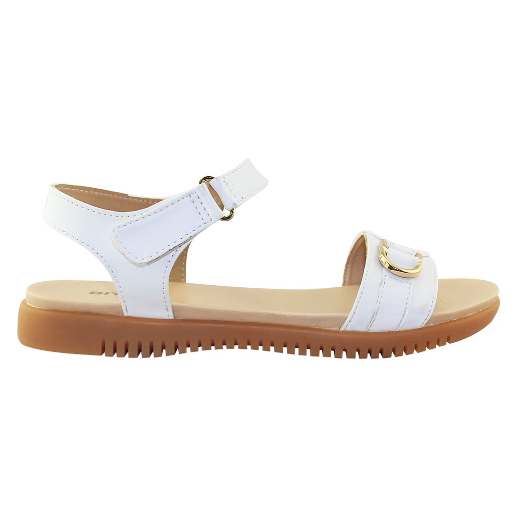 GIÀY SANDAL QUAI HẬU ĐẾ BẰNG QUAI NGANG NỮ BITA'S SYN.258 (ĐEN + TRẮNG) - BITAS