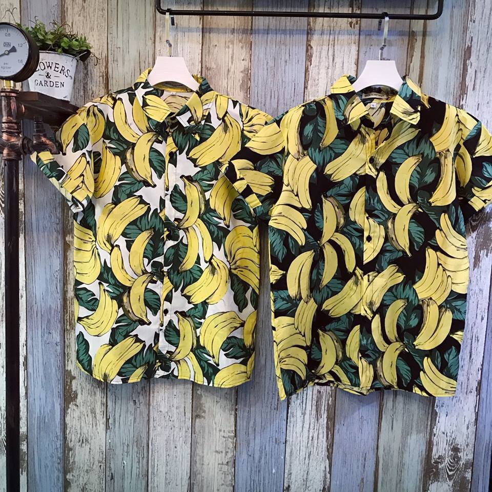 áo chuối nền đen 4M 2L 3XL