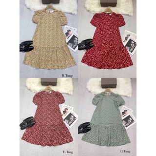 váy hoa tay bồng