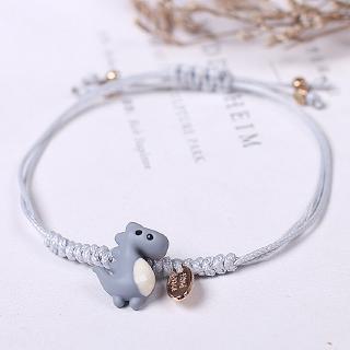 Vòng tay sợi đan phối hình khủng long xinh xắn đáng yêu