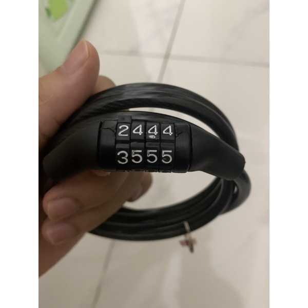 Khoá dây 4 số mật mã cố định không đổi