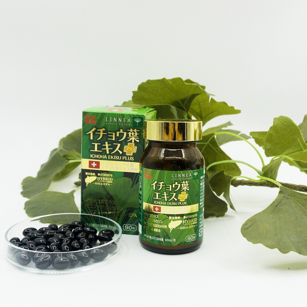 ICHOHA Ekisu Plus Ribeto Nhật Bản - Tăng cường tuần hoàn não, rối loạn tiền đình, phòng đột quỵ, tai biến