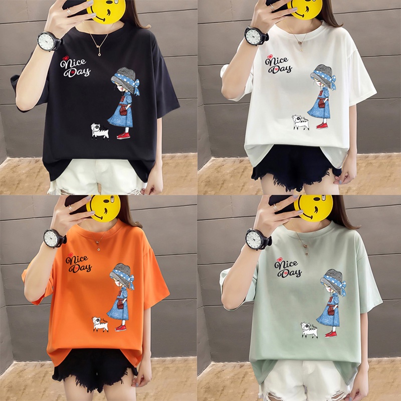 form rộng chất cotton mát mịn thấm hút mồ hôi, in hình CUTE