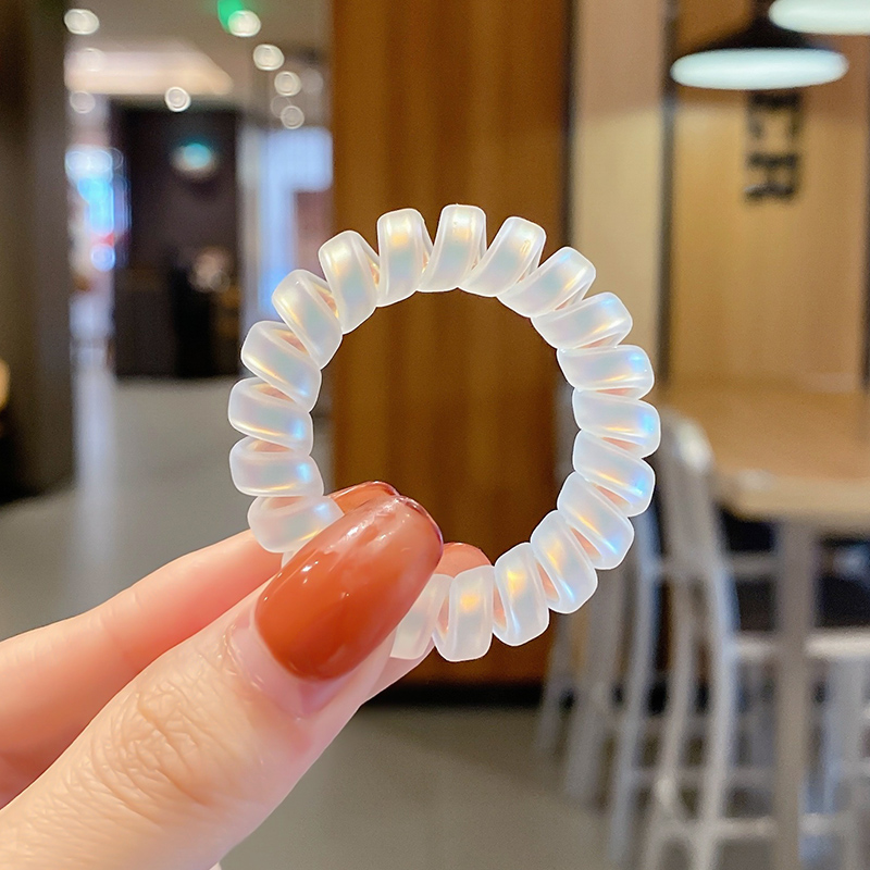 Dây Buộc Tóc Lò Xo Làm Từ Nhựa Phong Cách Hàn Quốc 2021