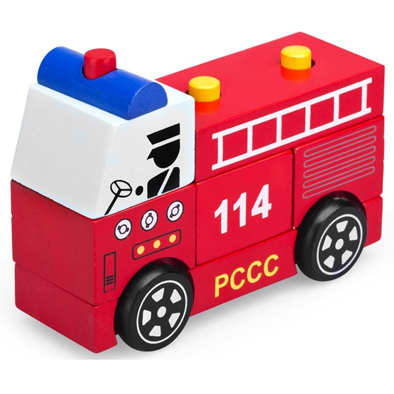 Đồ chơi mô hình lắp ráp xe cứu hỏa, xe cứu thương, xe cảnh sát cho bé thương hiệu Winwintoys