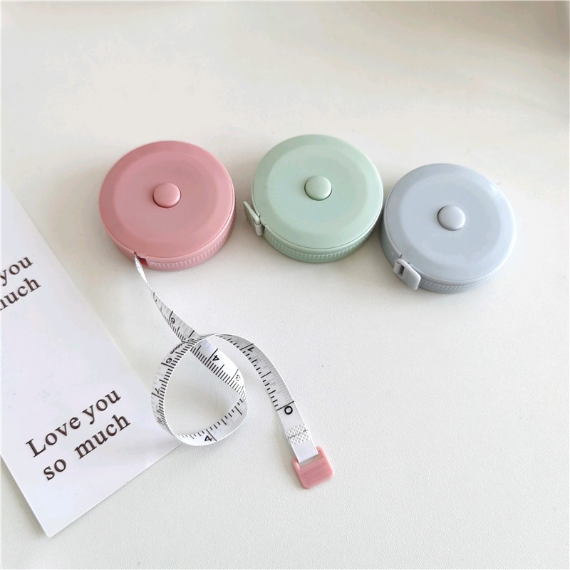 Thước Dây Da Mini Mềm Mại Nhiều Màu Sắc Mang Theo Ba Chiều