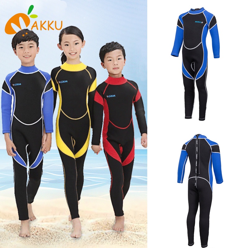 Bộ Đồ Bơi Tay Dài Chống Nắng Chất Liệu Dày Dặn Giữ Ấm Cho Bé