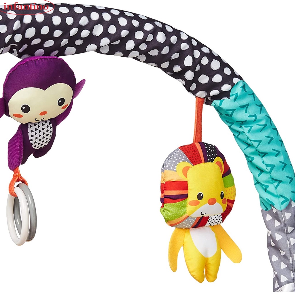 Thảm Chơi Vận Động Hình Khu Vườn INFANTINO Dành Cho Bé Sơ Sinh Giúp Kích Thích 4 Giác Quan Và Kỹ Năng Vận Động Size To