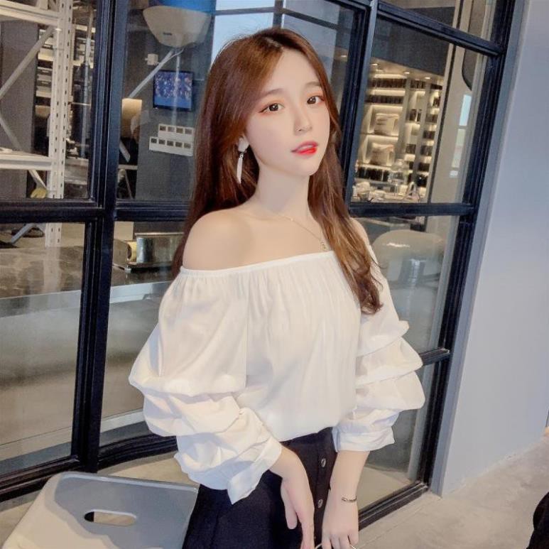 Áo sơ mi nữ tay bèo cổ tròn | Sơ Mi Lụa Dài Tay - Hàng VNXKK 💥 FREESHIP | BigBuy360 - bigbuy360.vn