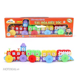 Bộ Đồ Chơi Xếp Hình Vuông Diệu Kỳ Tàu Hỏa Siêu Tóc Antona