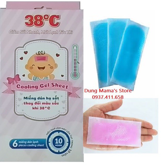 Dán Hạ Sốt Đổi Màu 38oC (6 miếng)