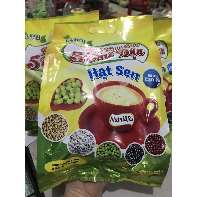 Bột Ngũ Cốc 5 Thứ Đậu Hạt Sen Life’s Food 400g (25gx16 gói)