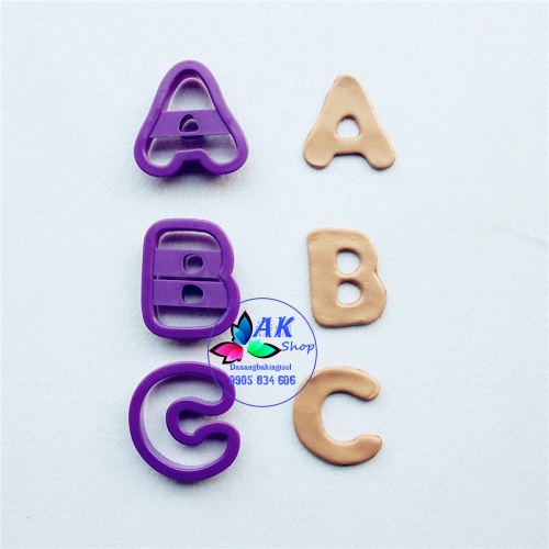 SET 26 KHUÔN CUTTER CHỮ HOA 6CM