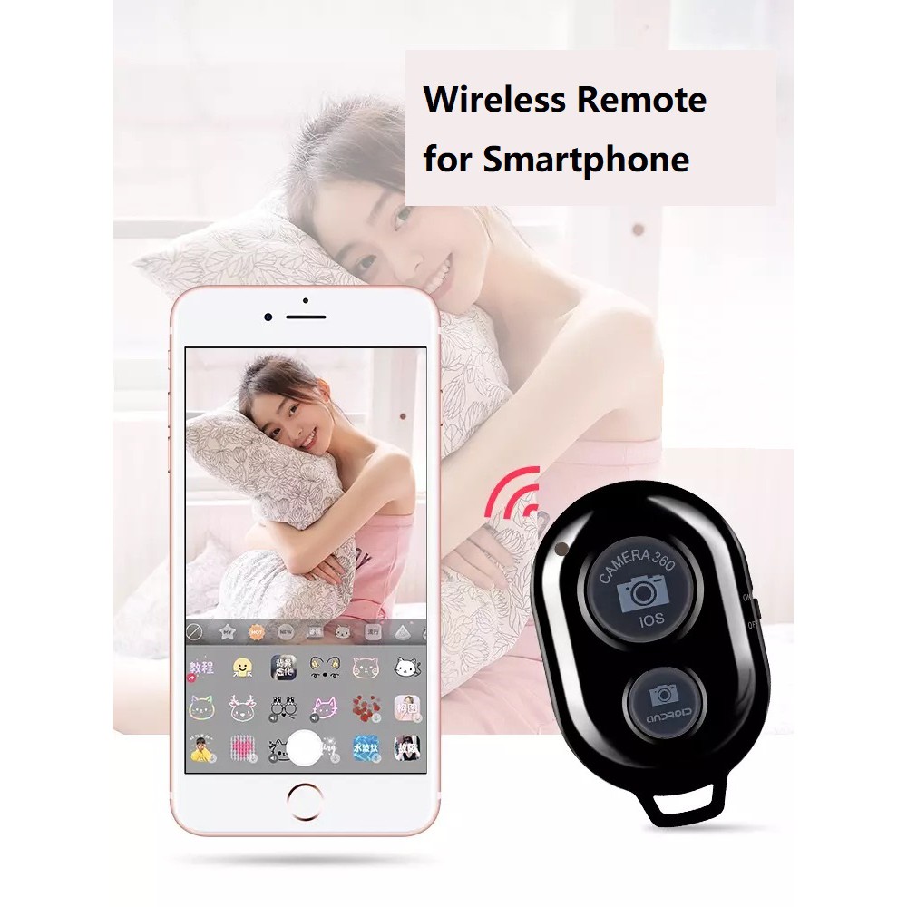 Lammcou Bluetooth Wireless Shutter Camera Phone Monopod Selfie Stick Self Timer Remote Control
