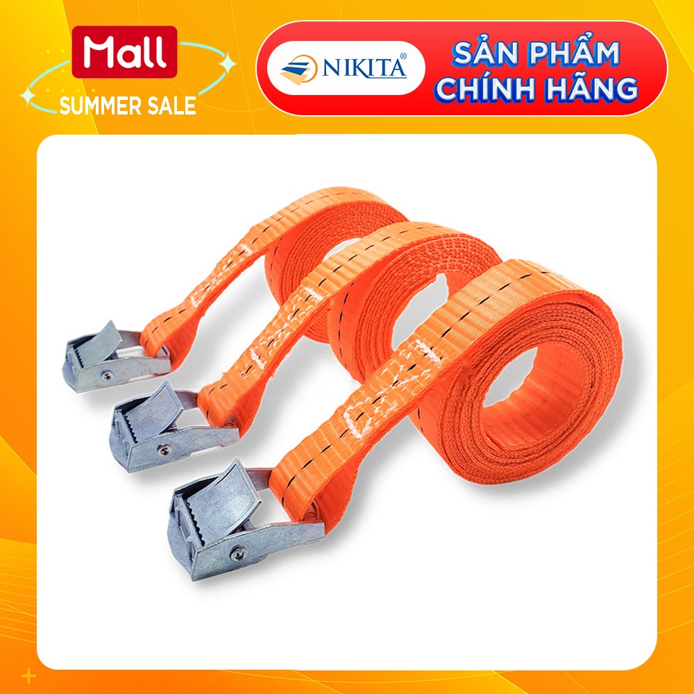 Dây Cảo Chằng Hàng Màu Cam Bản Rộng 2.5cm - Dài 1-4m - NIKITA