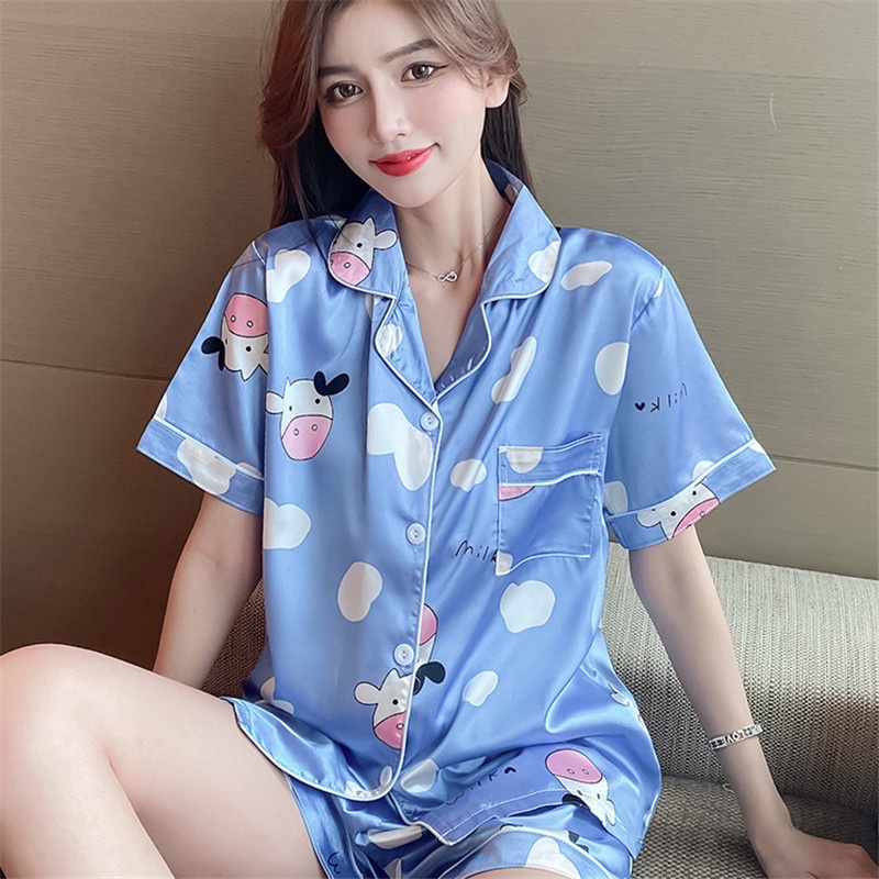 Bộ đồ ngủ nữ pijama, bộ mặc nhà chất Lụa cao cấp siêu mát nhiều họa tiết đáng yêu dành cho chị e phụ nữ
