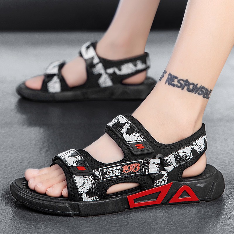 Sandal nam quai hậu học sinh Họa Tiết CLUBB 2 màu cực đẹp