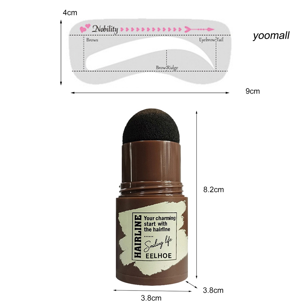 [Hàng mới về] Bộ khuôn kẻ bằng PVC và bột dặm lông mày một bước tối giản dễ sử dụng tiện lợi