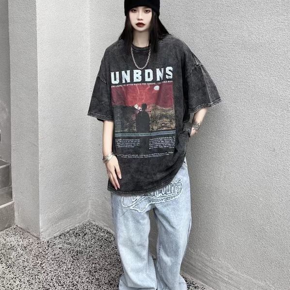 Áo Thun Tay Ngắn Dáng Rộng In Hình Chân Dung Phong Cách Hip Hop Thời Trang Mùa Hè Cho Nam Và Nữ
