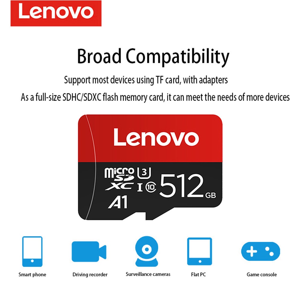 Sẵn Sàng✅Lenovo Class 10 Mini Sd Mini Sd 16GB 32GB 64GB 128GB 256GB 512GB 1TB TTS