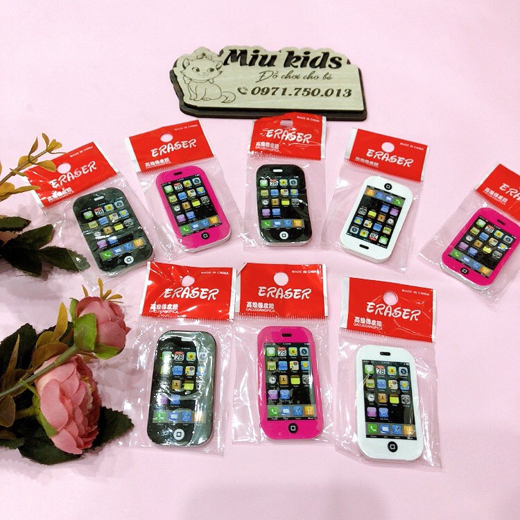 Gôm tẩy bút chì hình iphone cực phẩm cho các loại tẩy xoá bút chì- kích thước 5.5x3cm