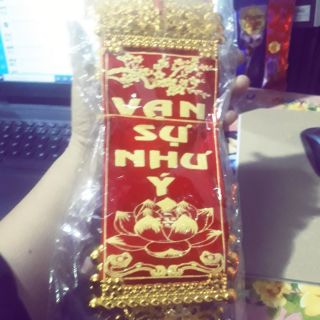 Liễn khánh trang trí đào quất ngày tết mã 33.5