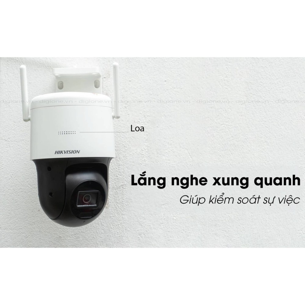 Camera IP WIFI Ngoài Trời  4MP Speed Dome HIKVISION DS-2DE2C400IW-DE/W Q21 Mini 2K Siêu Nét Chính Hãng BH 24Th