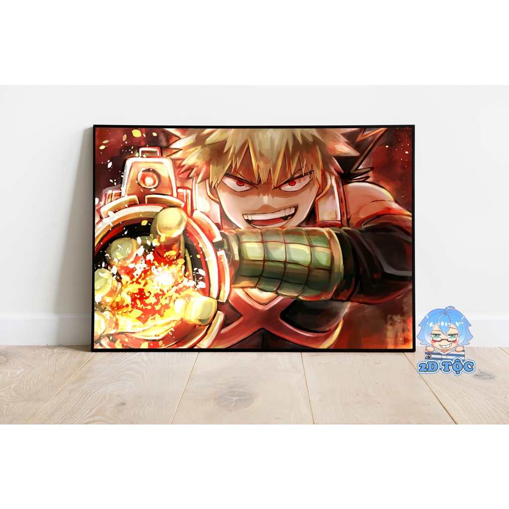 Tranh poster A3 Bakugo Katsuki (3) Anime Manga My Hero Academia chất liệu giấy cao cấp - 2D Tộc Shop