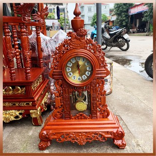 Đồng Hồ Để Bàn Gỗ Hương Quả Lắc Cao 76cm