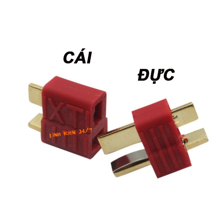 Jack Cắm Pin Chữ T Đực Cái