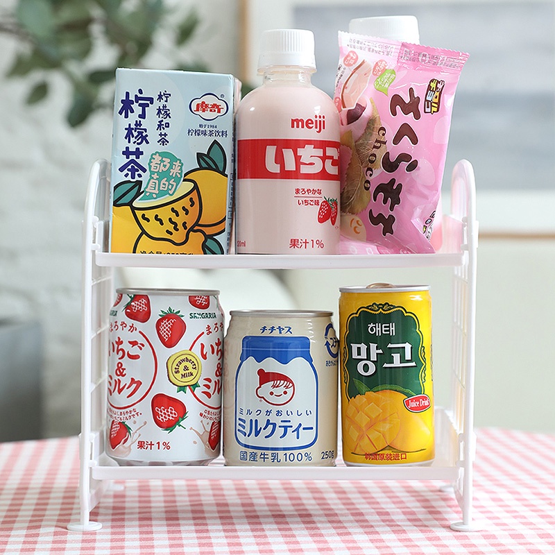 Kệ nhựa để đồ 2 tầng mini lắp ghép dễ dàng