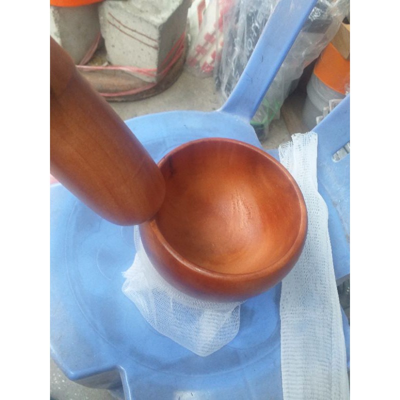 #Rẻ vô địch# Bộ chày cối gỗ lu bé -nhỡ -to, được làm từ gỗ mộc an toàn, đã được thủ công nhẵn mịn, dễ sử dụng