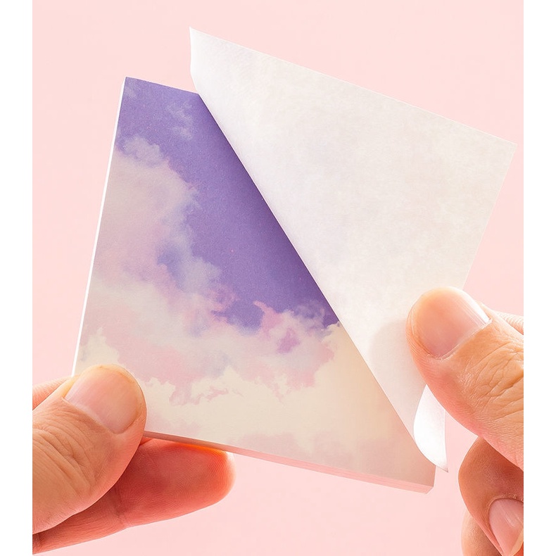 Giấy Ghi Chú Họa Tiết Bầu Trời Sao Phong Cách Nhật Bản Đơn Giản Độ Dính Cao