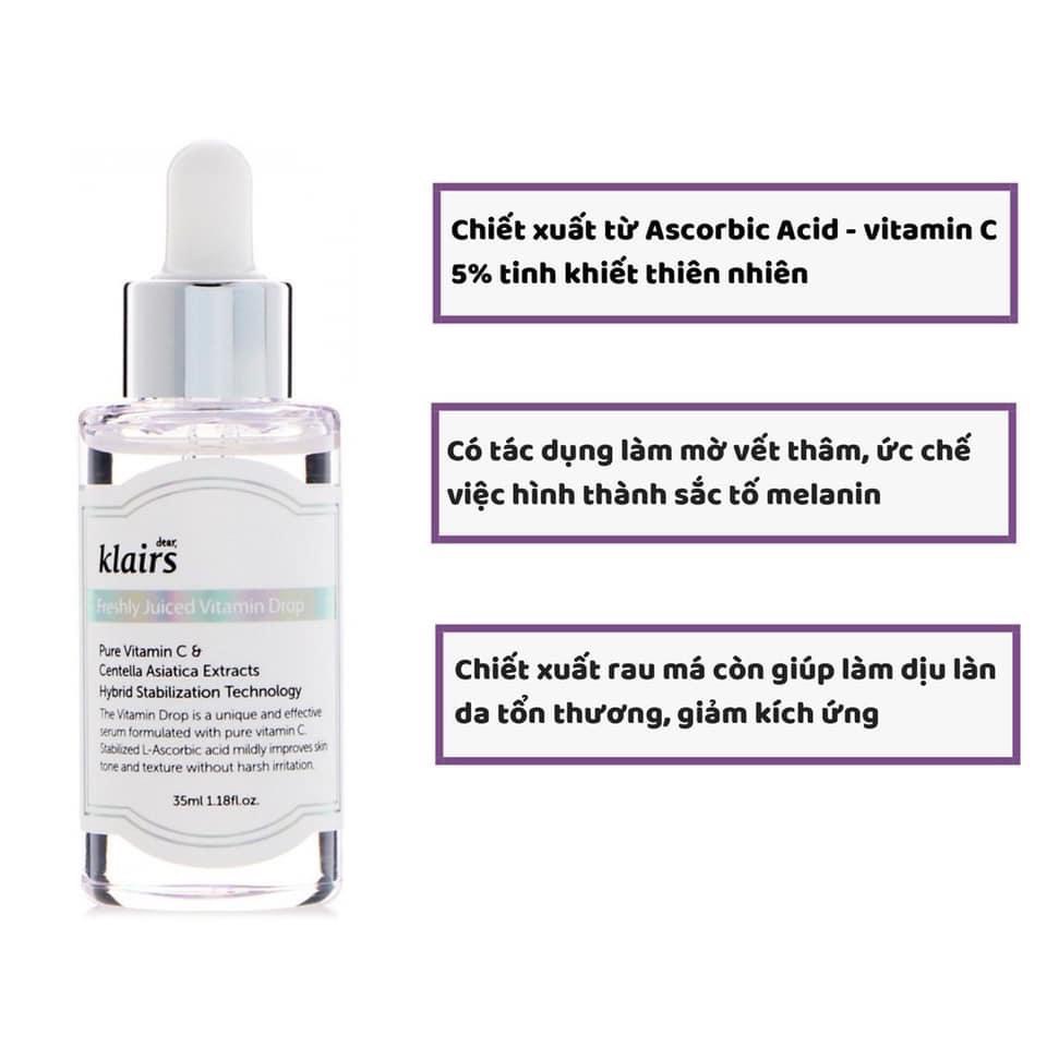 Tinh Chất Serum Vitamin C Klairs Freshly Juiced Dưỡng Sáng Trẻ Hóa Da 35ML - MIE SHOP